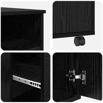 Schwarzer Eichen-Schreibtisch Schwarze Eiche Holzwerkstoff, Metall