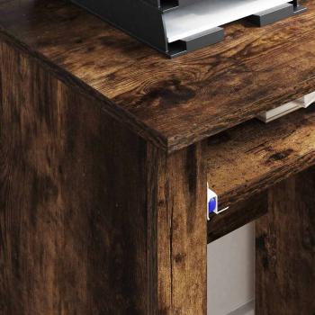 Braun Computertisch Geräucherte Eiche Holzwerkstoff Kompakt