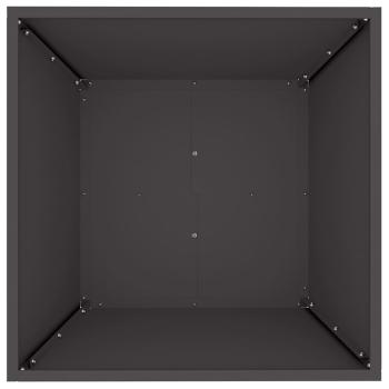 Set aus schwarzen Kunststoffpflanzern 50 x 50 x 15 cm