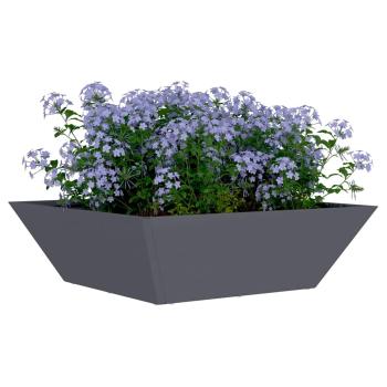 Kunststoff Pflanzgefäß Set Anthrazit Kunststoff 50 x 50 x 15 cm