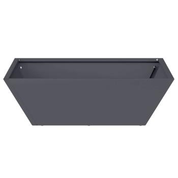 Kunststoff Pflanzgefäß Set Anthrazit Kunststoff 50 x 50 x 15 cm