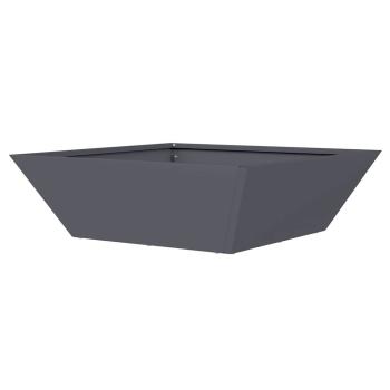 Kunststoff Pflanzgefäß Set Anthrazit Kunststoff 50 x 50 x 15 cm