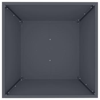 Kunststoff Pflanzgefäß Set Anthrazit Kunststoff 50 x 50 x 15 cm