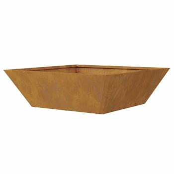 Metallpflanzer Wetterstahl 50 x 50 x 15 cm Dekorative Intarsien