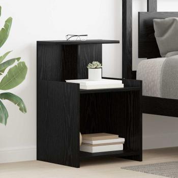 Bettkabine Schwarze Eiche 40x35x60 cm Holzwerkstoff
