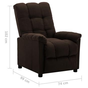 Relaxsessel Dunkelbraun Stoff