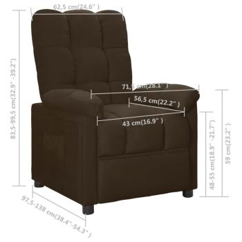 Relaxsessel Dunkelbraun Stoff