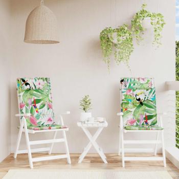 ARDEBO.de - Hochlehner-Auflagen 2 Stk. Mehrfarbig Oxford-Gewebe