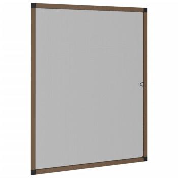 Insektenschutz für Fenster Braun 100x120 cm