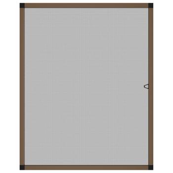 Insektenschutz für Fenster Braun 100x120 cm