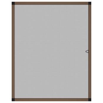 Insektenschutz für Fenster Braun 100x120 cm