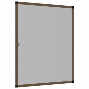 Insektenschutz für Fenster Braun 100x120 cm