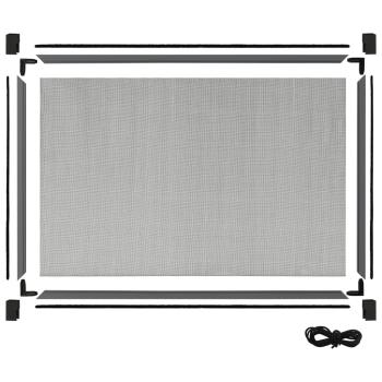 Teleskop-Fliegengitter für Fenster Anthrazit (100-193)x75 cm