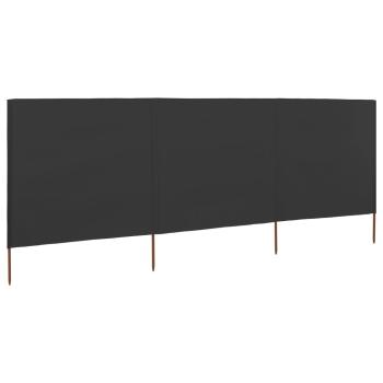 ARDEBO.de - 3-teiliges Windschutzgewebe 400 x 120 cm Anthrazit
