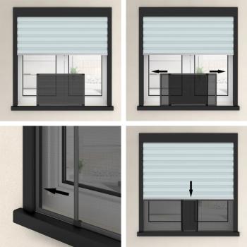 Ausziehbarer Insektenschutz für Fenster Anthrazit (75-143)x50cm