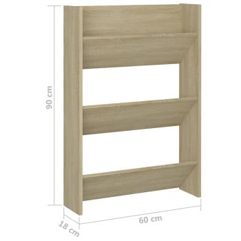 Wand-Schuhschränke 2 Stk. Sonoma-Eiche 60x18x90cm Holzwerkstoff