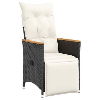 Garten Essgruppe 9 stk. Schwarz Poly-Rattan