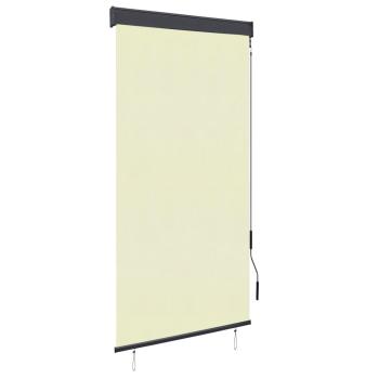 ARDEBO.de - Außenrollo 100 x 250 cm Cremeweiß