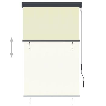 Außenrollo 100 x 250 cm Cremeweiß