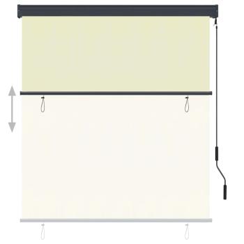 Außenrollo 140x250 cm Creme