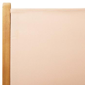 7-tlg. Garten-Essgruppe Stoff und Massivholz Beige