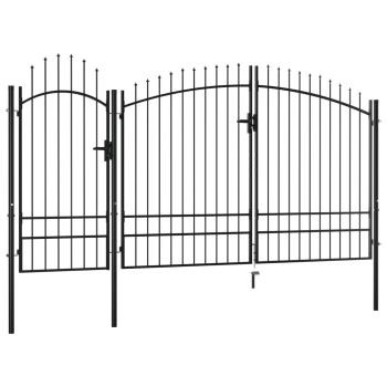Gartentor Stahl 2,45x4 m Schwarz