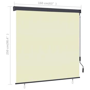 Außenrollo 160x250 cm Creme