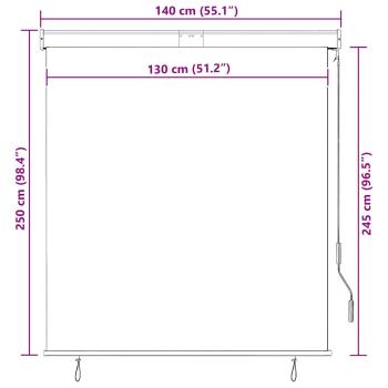 Außenrollo 140x250 cm Anthrazit