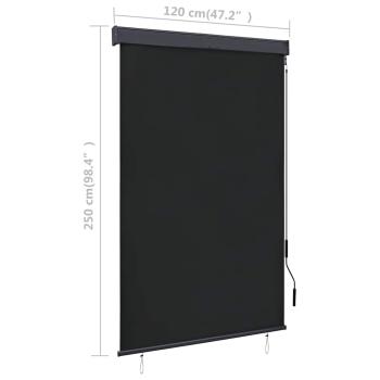 Außenrollo 120 x 250 cm Anthrazit
