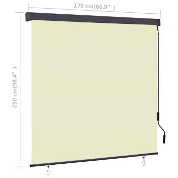 Außenrollo 170 x 250 cm Creme