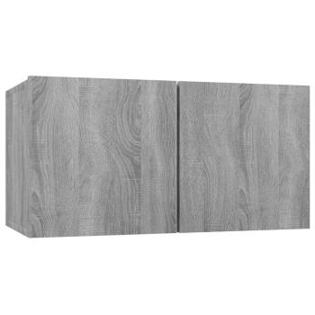 TV-Wandschränke 3 Stk. Grau Sonoma 60x30x30 cm Holzwerkstoff