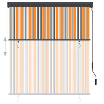 Außenrollo 140x250 cm Gelb und Blau