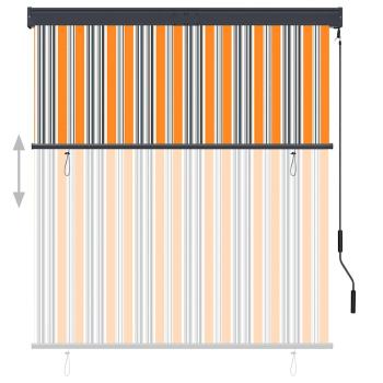 Außenrollo 140x250 cm Gelb und Blau