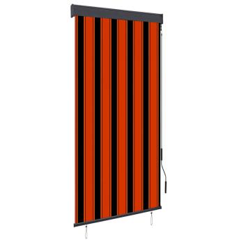 ARDEBO.de - Außenrollo 100 x 250 cm Orange und Braun