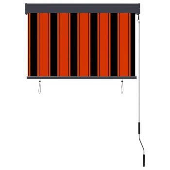 Außenrollo 100 x 250 cm Orange und Braun