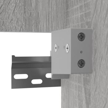 Badschrank mit Spiegel Grau Sonoma 41x38,5x48 cm