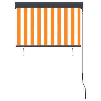 Außenrollo 100 x 250 cm Weiß und Orange