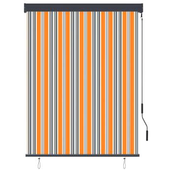 Außenrollo 120 x 250 cm Gelb und Blau