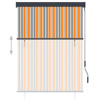 Außenrollo 120 x 250 cm Gelb und Blau