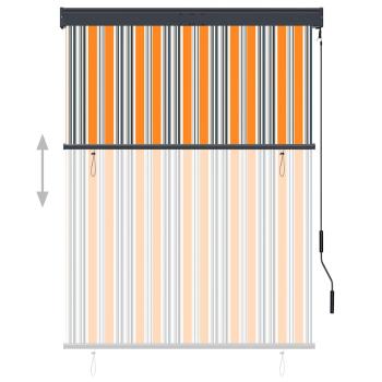 Außenrollo 120 x 250 cm Gelb und Blau
