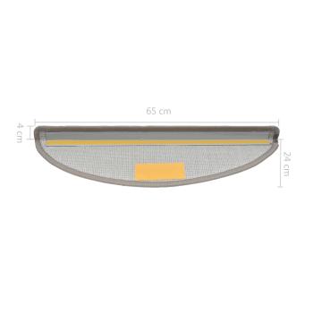 Stufenmatten 10 Stk. 65x24x4 cm Taupe