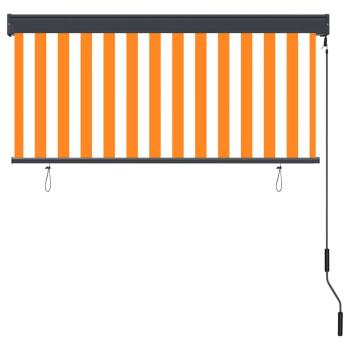 Außenrollo 140x250 cm Weiß und Orange