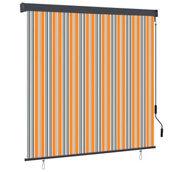 ARDEBO.de - Außenrollo 160x250 cm Gelb und Blau