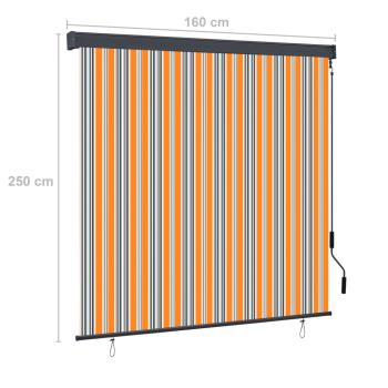 Außenrollo 160x250 cm Gelb und Blau