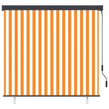 Außenrollo 170x250 cm Weiß und Orange
