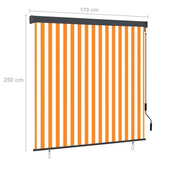 Außenrollo 170x250 cm Weiß und Orange
