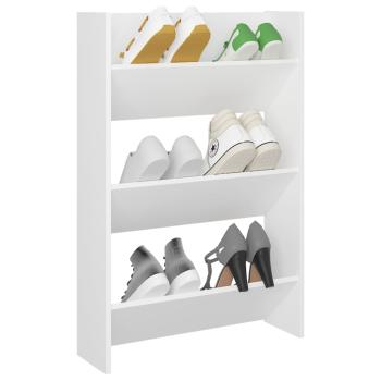 Wand-Schuhschrank Weiß 60x18x90 cm Holzwerkstoff