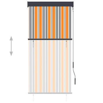 Außenrollo 80 x 250 cm Gelb und Blau