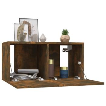 TV-Wandschränke 3 Stk. Räuchereiche 60x30x30 cm