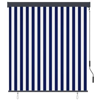 Außenrollo 140x250 cm Blau und Weiß
